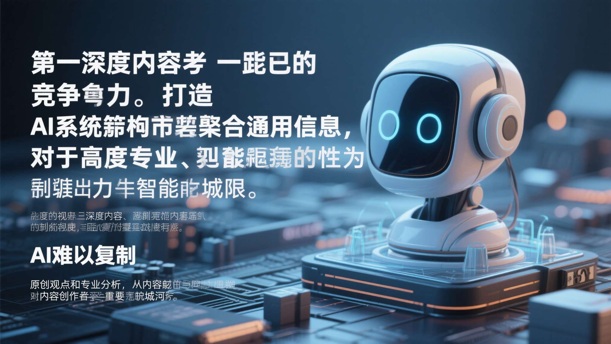 第一，深度内容仍是核心竞争力。 AI系统擅长整合通用信息，但对于高度专业、具备独